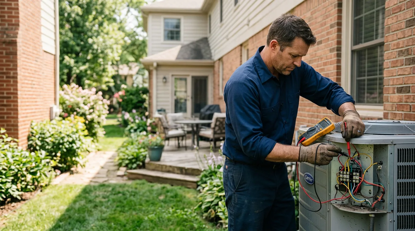 HVAC technician working near Spangler, PA